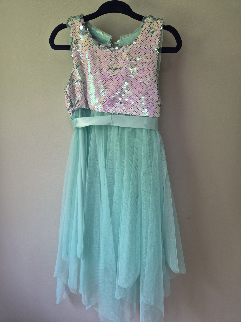 RMLA Toddler Girls Mint Green Sequin Tulle Dress Size 2T